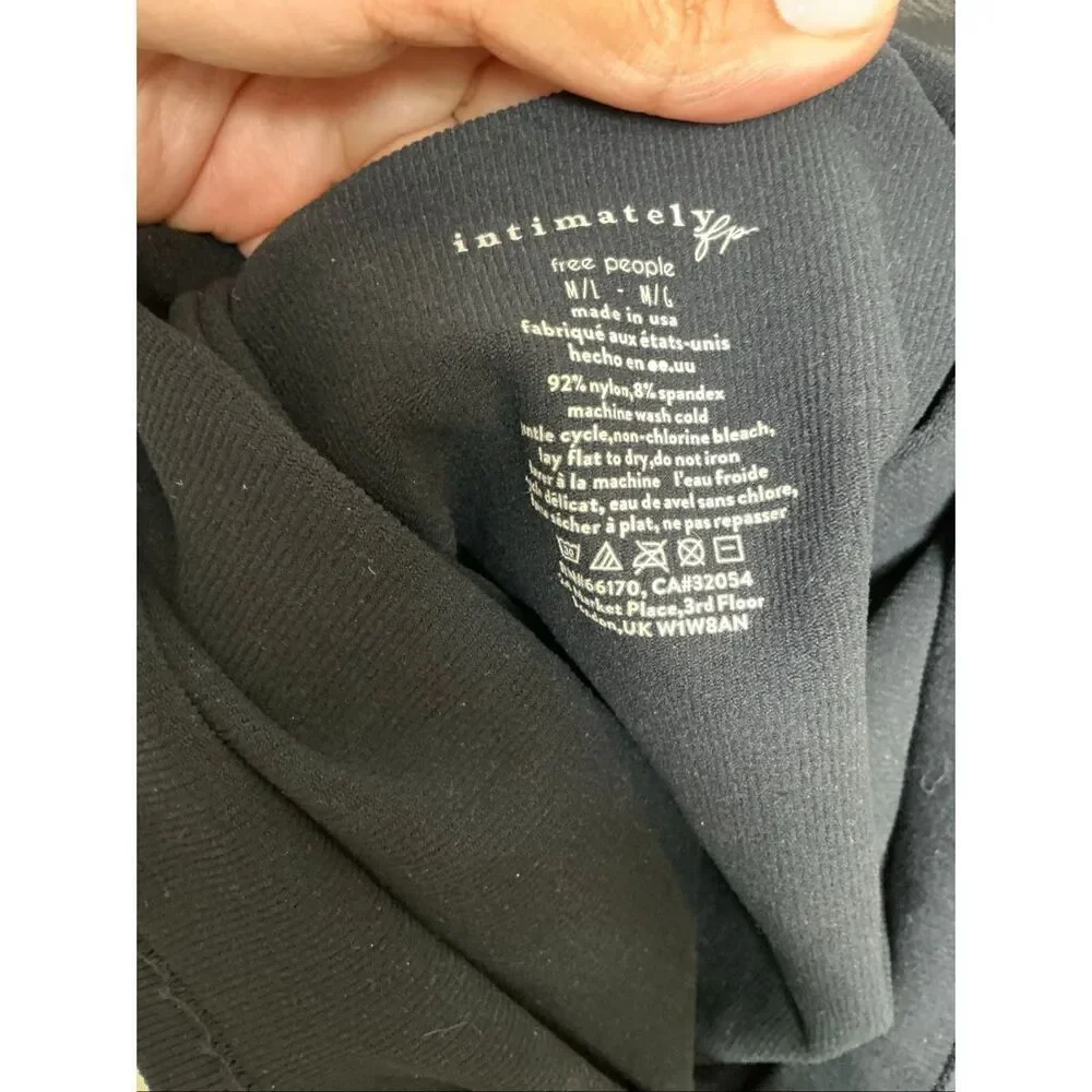 Free People Light Up Layering Top | Black in M/L